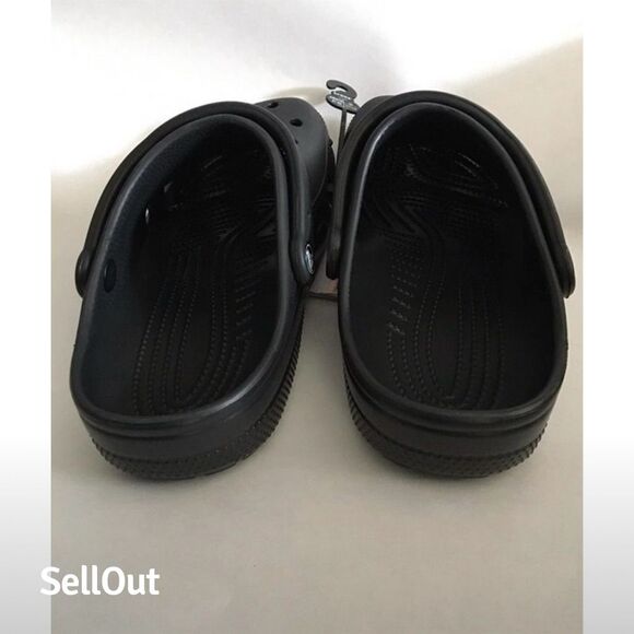 Crocs Unisex Adults's Classic Clogs Black Size W9/M7 Casual Slip-On Shoes - Picture 4 of 6